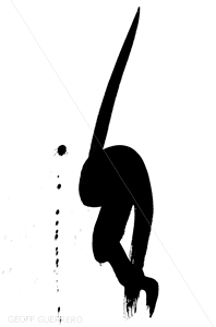 The Dancer - Sumi brush print by Geoff Guerrero